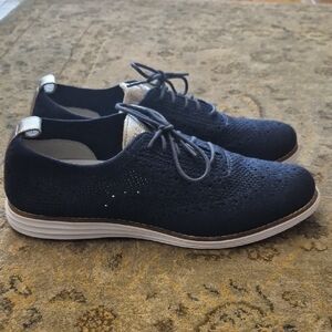 Cole Haan Women's Blue Knit Oxford Shoes